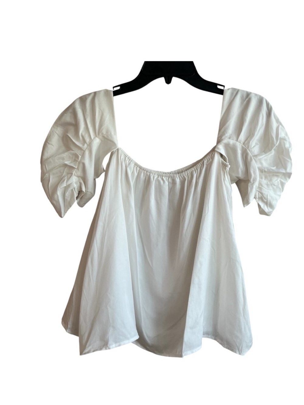 Merritt Charles White Tencel Off the Shoulder Blouse - Size S